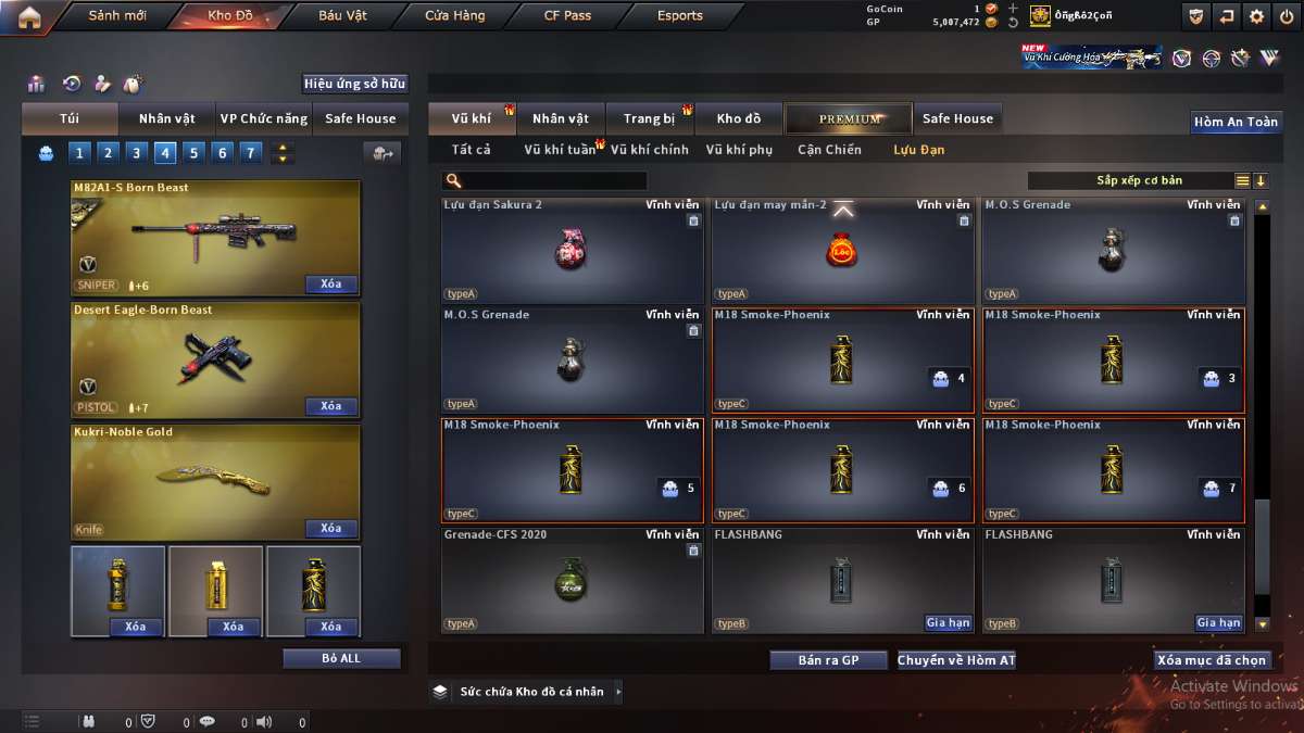 shop acc cf uy tin gia re